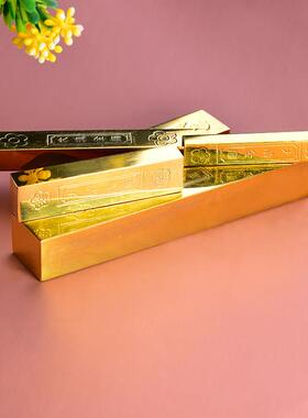 纯黄铜金条实心大清金库金条客厅专用仿真金砖礼品