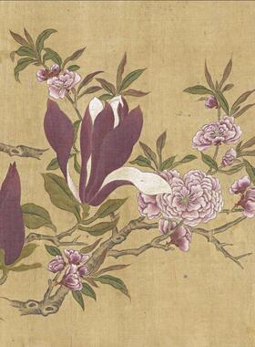 明周之冕百花图卷台北故宫藏高清微喷复制装饰画学习临摹画稿范本
