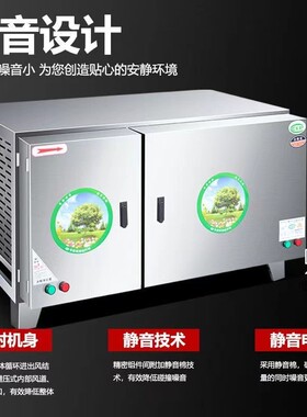 低空排放油烟净化器商用厨房烧烤饭店专用一体机6000风量包过环保