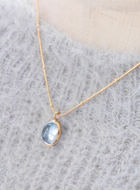 LADYB天然海蓝宝清透高保色项链