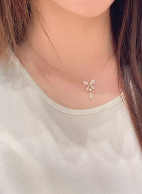 GijsPakeer缱绻蝴蝶水滴项链