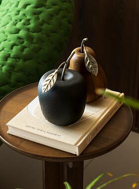 实木工艺品摆件法式复古客厅卧室边柜床头柜茶室茶桌送礼装饰品