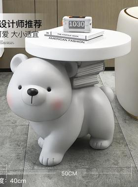 大型客厅熊落地摆件家居饰品茶几床边托盘电视柜沙发旁乔迁礼物