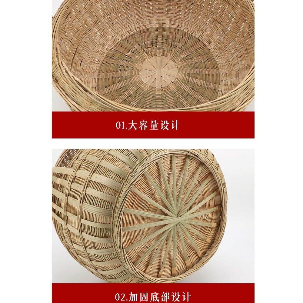 竹制大手篮，覆古圆带盖购物篮，祭祀篮，农用果蔬采摘蛋篮,淘宝优惠券,粉丝福利购,淘宝优惠卷