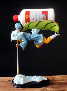创意家居客厅饭厅酒柜西游记孙悟空红酒架中式人物艺术品装饰摆饰