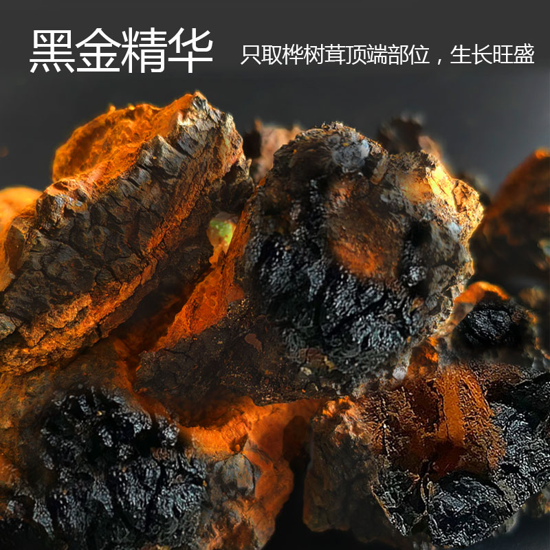 长白山桦树茸500g黑金块高品质桦褐孔菌正品白桦茸糖克星非俄罗斯 - 图0