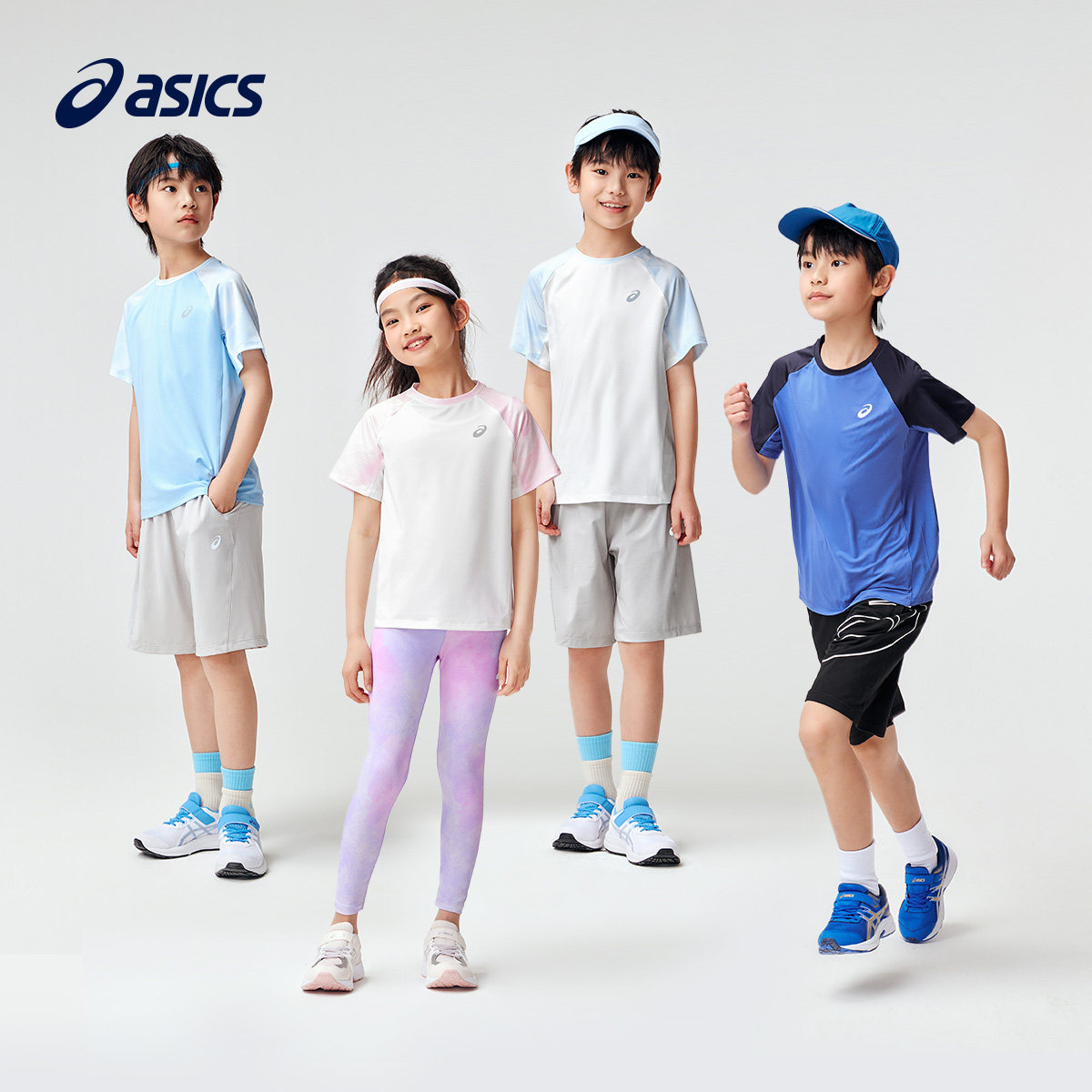 ASICS/亚瑟士童装2025夏季新款男女童吸湿速干舒适插肩短袖T恤,淘宝优惠券,粉丝福利购,淘宝优惠卷