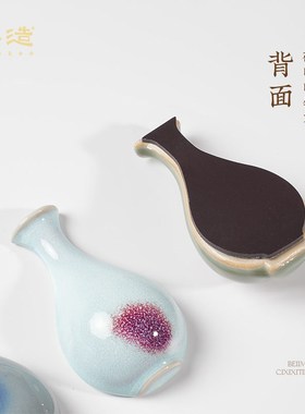 寻造钧瓷文创冰箱贴河南神垕原产特色窑变艺术陶瓷装饰纪念品礼物