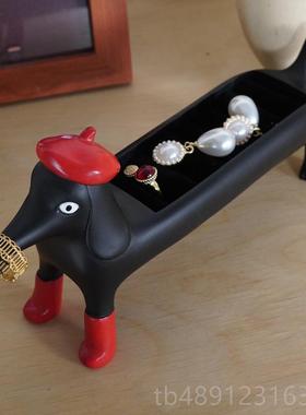 正品腊狗戒指托卡通创意首饰盒架收肠纳示架可爱小精致展送面礼桌
