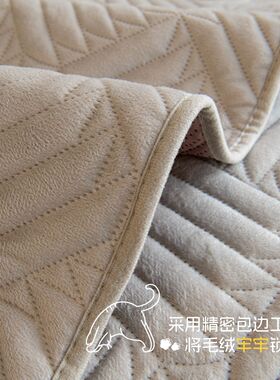 奶油风加厚短毛绒沙发垫2026新款秋冬款一片式防滑轻奢防猫抓跨境