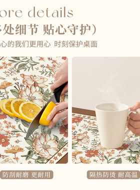 美式复古电视柜台面保护垫餐边柜防水防油桌垫玄关柜鞋柜防脏垫子