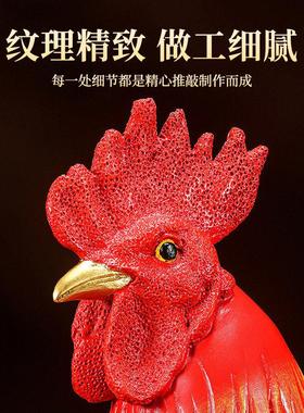 大吉大利公鸡摆件彩铜生肖鸡客厅家居装饰办公室开业乔迁新居礼品