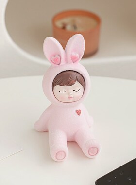 新款天使兔手机支架网p红桌面小摆件送女生男生礼物客厅办公桌装