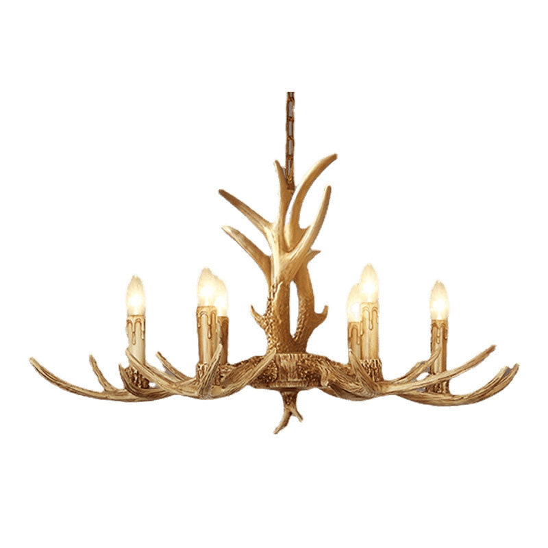 鹿角吊灯网咖个性复古北欧风美发理发店专用灯发廊led灯具饰超亮,淘宝优惠券,粉丝福利购,淘宝优惠卷