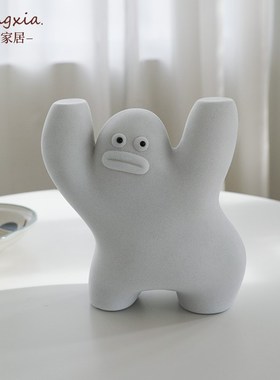 上下家居香肠人托盘摆件钥匙托盘收纳玄关摆件搬家乔迁新居礼物