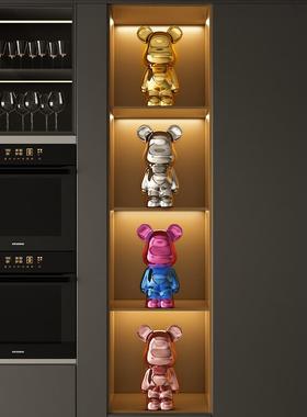 2025年新款客厅创意轻奢暴力熊玄关摆件酒柜电视柜家居高档装饰品