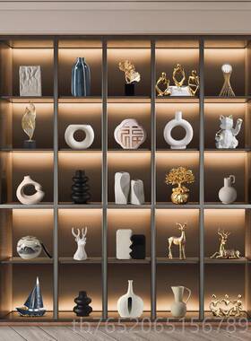 正品新式轻奢高档大气上档次客摆中件茶舒服展厅示柜室办公室装饰