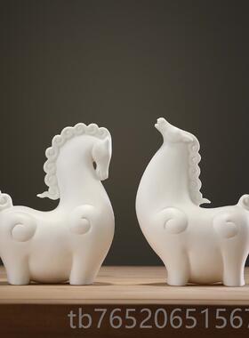 正品意办公室摆件中创式客厅玄装唐马饰摆设公司开业送礼软装关工