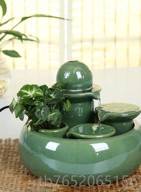 正品居陶瓷流水工艺品家装饰喷泉现招代开业水景水创意家居财流摆