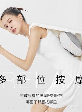 高档疲易舒生腰颈部按摩器腰椎肩部揉腿捏热敷仿人手缓解劳靠垫按