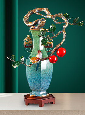 纯黄铜材质事事如意家居装饰品