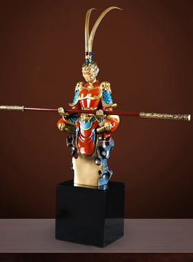 齐天大圣孙悟空铜摆件纯黄铜礼盒