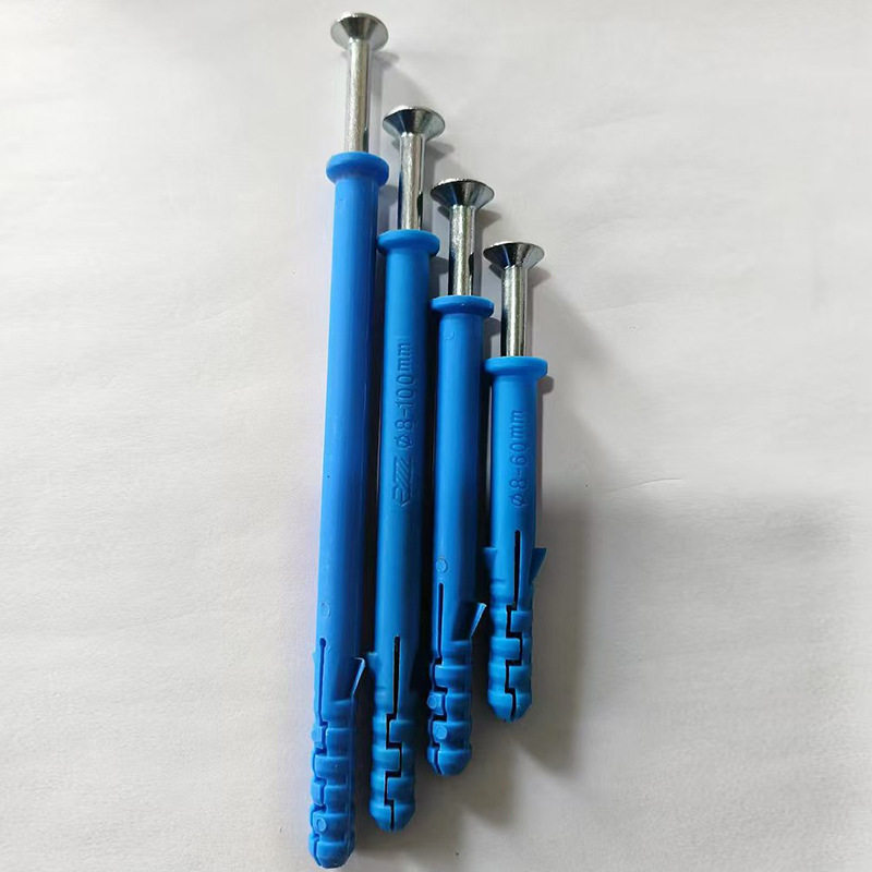 塑料膨胀螺丝胶塞自攻螺钉胀塞拧入式锚栓蓝色小黄鱼膨胀管厂家,淘宝优惠券,粉丝福利购,淘宝优惠卷