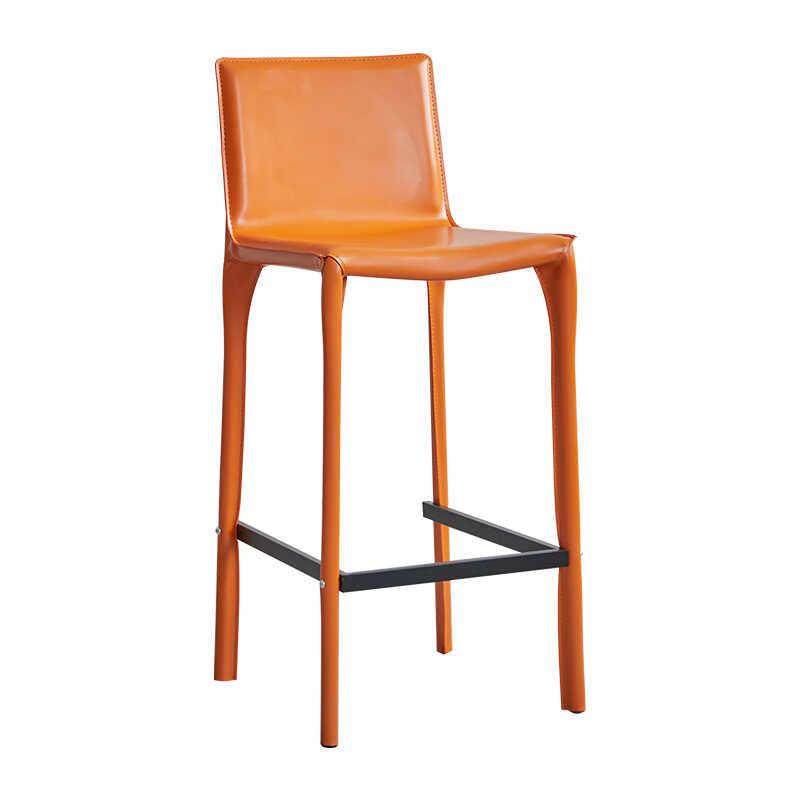 轻奢吧台椅家用高脚凳意式马鞍皮高吧椅酒吧前台靠背吧凳,淘宝优惠券,粉丝福利购,淘宝优惠卷