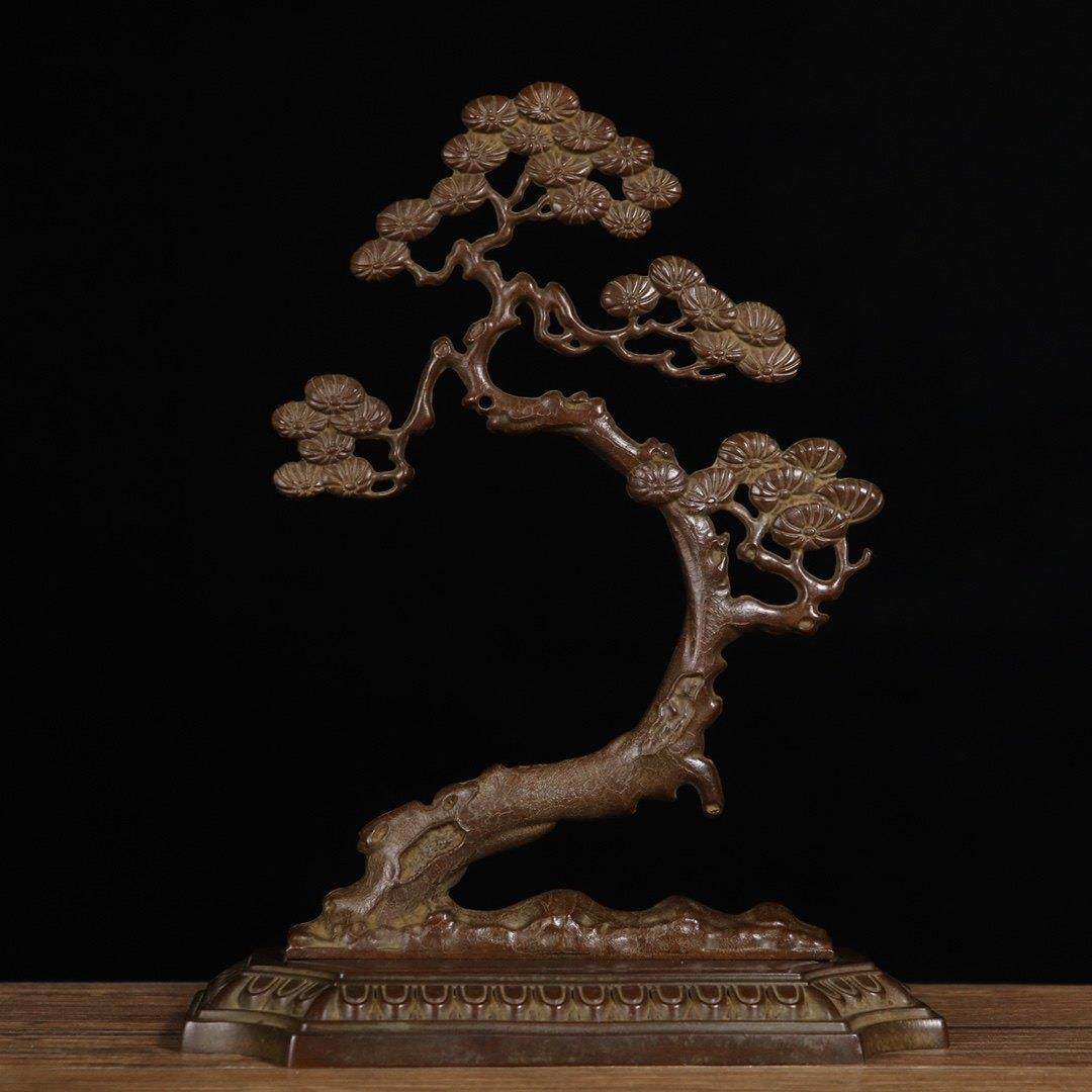 复古纯铜迎客松熏香炉摆件铜制品招财树吊香炉熏炉盘香家用,淘宝优惠券,粉丝福利购,淘宝优惠卷