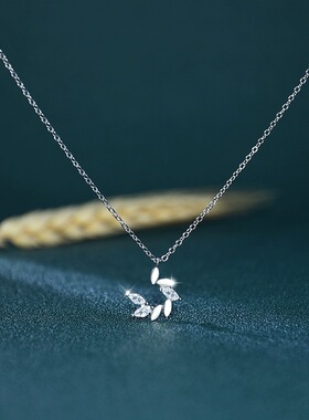S925银小王子麦穗项链轻奢小众设计感纯银精美新款锁骨链生日礼物