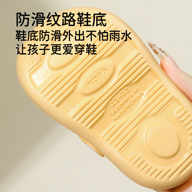 妙童岛宝宝洞洞鞋2026夏季新款包头防滑拖鞋