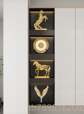 高档欧式客厅电视柜柜玄关装摆件大气轻奢饰品套装饰高档酒现代家