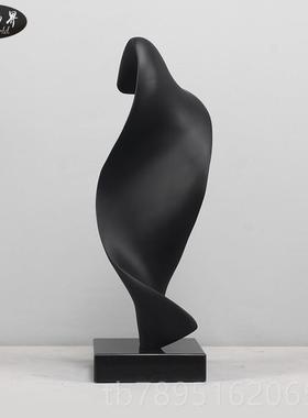 高档现代抽象艺术摆设软装饰玻璃钢厅居售楼处客样板间摆创意摆家