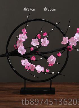 正品中式铁艺梅花装摆装件家居鸟饰品创意玄关电视柜办公室软禅意