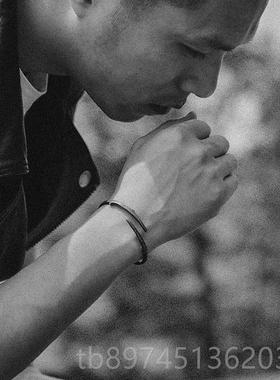 正品荆棘s9情25纯手镯子复银男古风开口简约侣饰品礼物 倘若你是