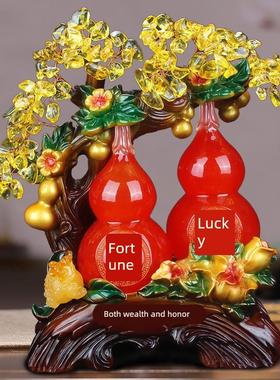 发财树葫芦摆件客厅装饰品
