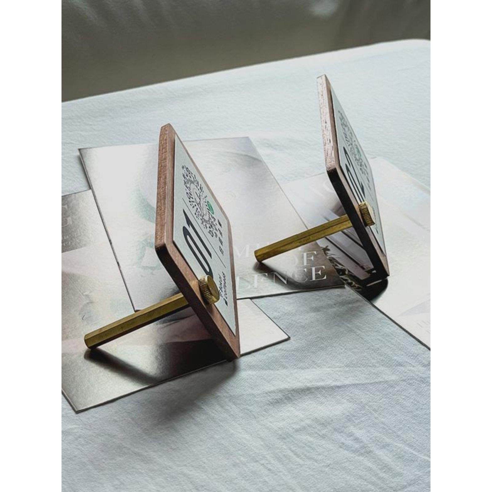 创意立式点餐提示纸桌号牌商家扫码下单实木小程序二维码展示牌,淘宝优惠券,粉丝福利购,淘宝优惠卷