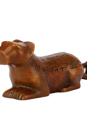 纯黄铜虎符摆件家居杜虎符镇纸装饰品兵符信物青铜器工艺品虎礼品