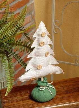 绿色童话森林风格织物树家居饰品饰品道具商店橱窗装饰礼品