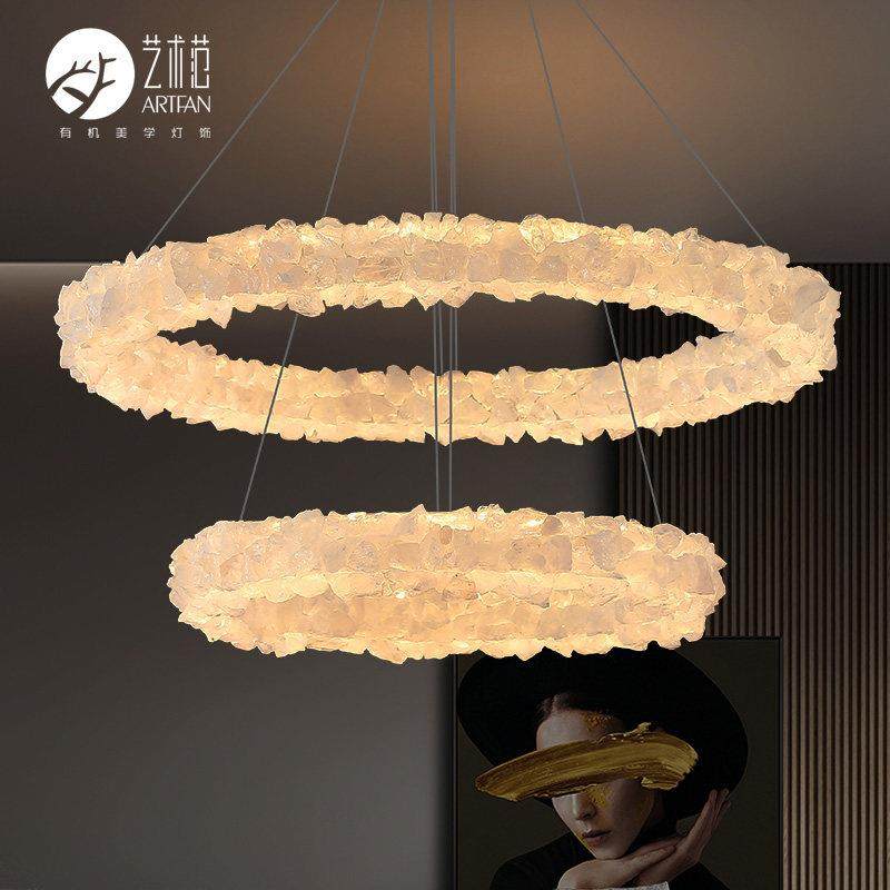 轻奢水晶客厅吊灯高级别墅卧室饭厅高端法式天然水晶灯艺术灯具,淘宝优惠券,粉丝福利购,淘宝优惠卷