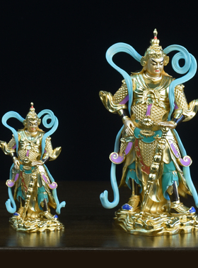 纯铜韦陀菩萨佛像家用供奉铜像