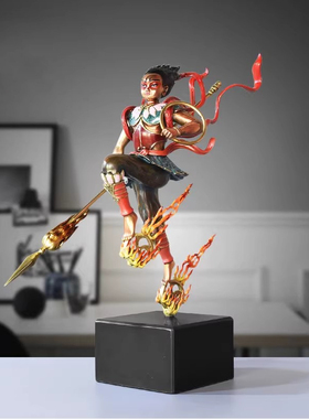 纯黄铜哪吒三太子摆件神像