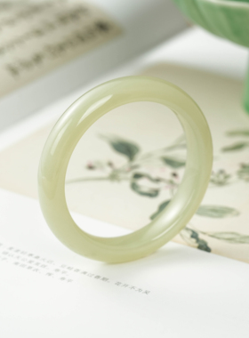 云上叙11 DS33233-和田玉手镯-多样性发一件-10x7mm（甄选）