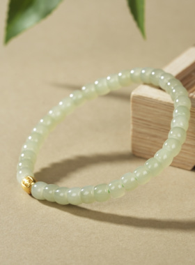 云上叙16 DS12909-和田玉单圈手串-多样性发其一-约6mm（甄选）