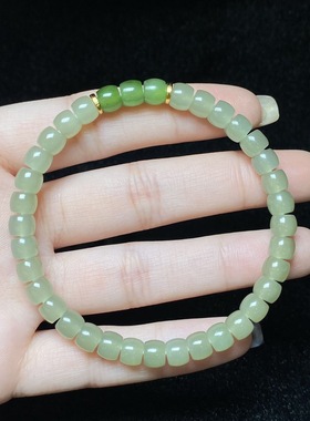云上叙3 DS06172 和田玉单圈手串-多样性发一件-5.5mm（甄选）