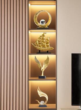 财源滚滚酒柜装饰品摆件轻奢高档高级感客厅电视柜家用玄关展示柜