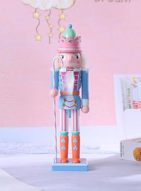 北欧可爱胡桃夹子木偶士兵木头人摆件创意女孩儿童房酒柜装饰摆设