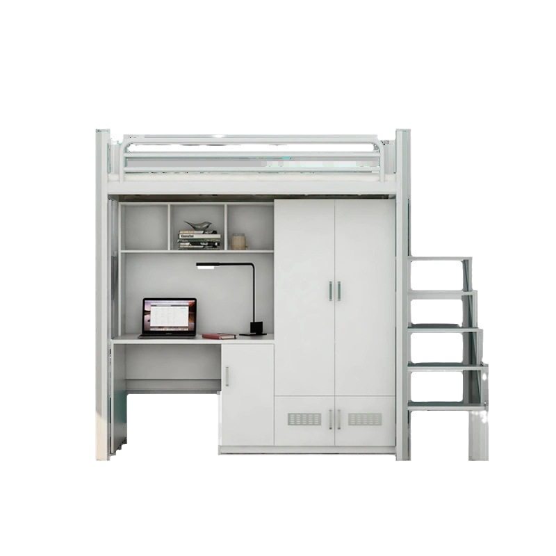 上床下桌组合床大学生员工宿舍公寓床高架床书柜一体铁艺床高低床,淘宝优惠券,粉丝福利购,淘宝优惠卷