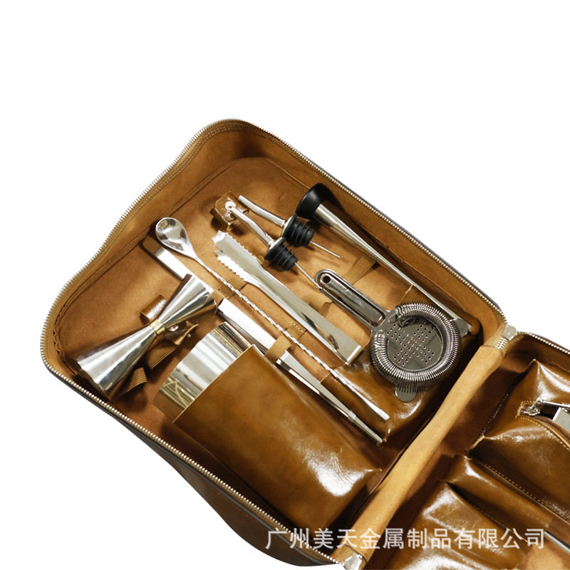 不锈钢调酒器 调酒师工具 户外便携调酒工具包 波士顿调酒套装,淘宝优惠券,粉丝福利购,淘宝优惠卷