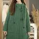 Women's 2025 early spring new style hooded wool coat